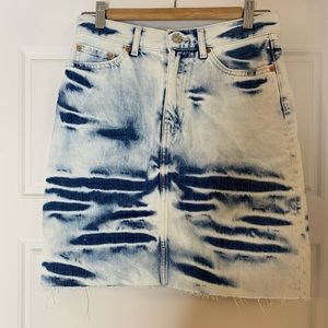Zara high waisted denim skirt